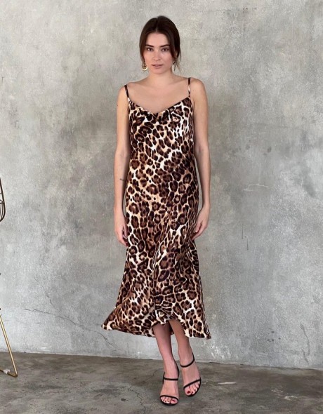 Платье-комбинация "леопард" из вискозы, фото 2
