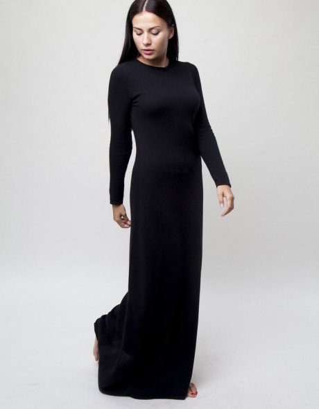 Платье маxi длинное из мериносовой шерсти, фото 2