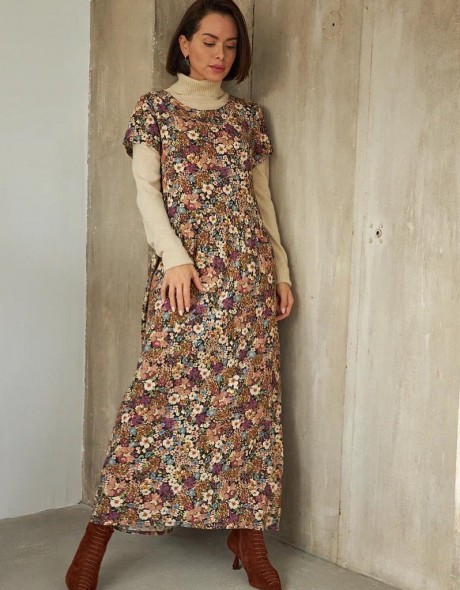 Платье из вискозы с цветочным принтом, фото 3