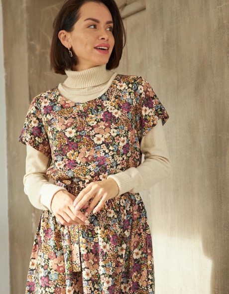 Платье из вискозы с цветочным принтом, фото 2