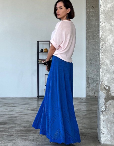 Ажурная юбка длинная, с ажурным плетением, фото 3