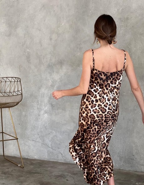 Платье-комбинация "леопард" из вискозы, фото 3