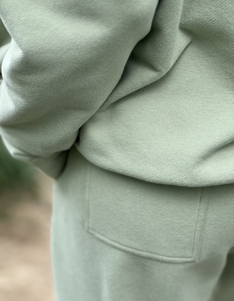 Костюм женский: кофта на молнии и брюки из хлопкового футера, фото 4