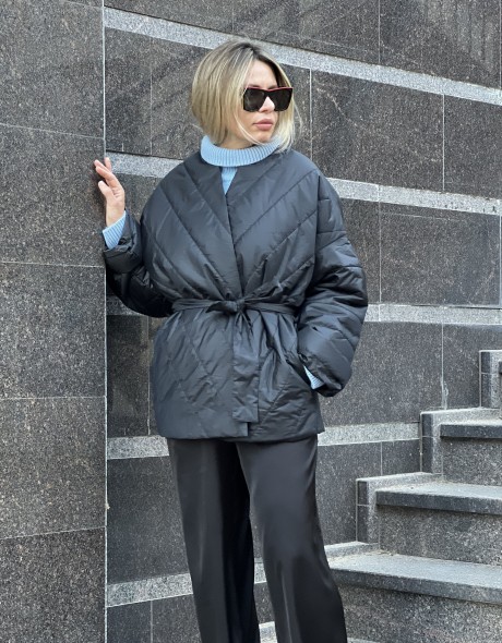 Куртка женская с поясом, фото 3