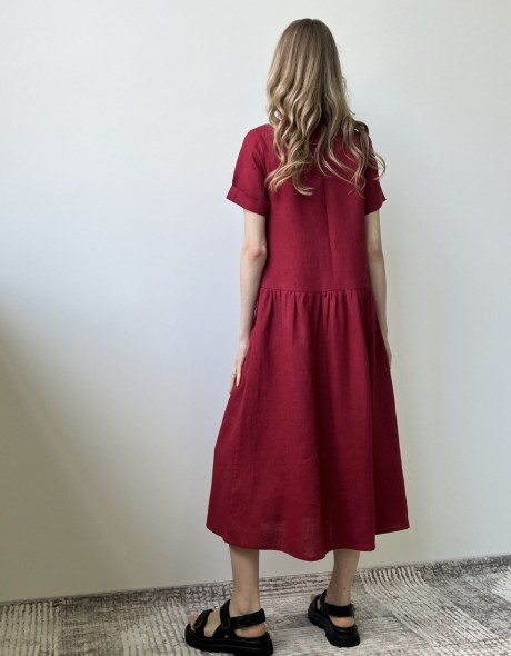 Женское свободное платье изо льна, фото 3
